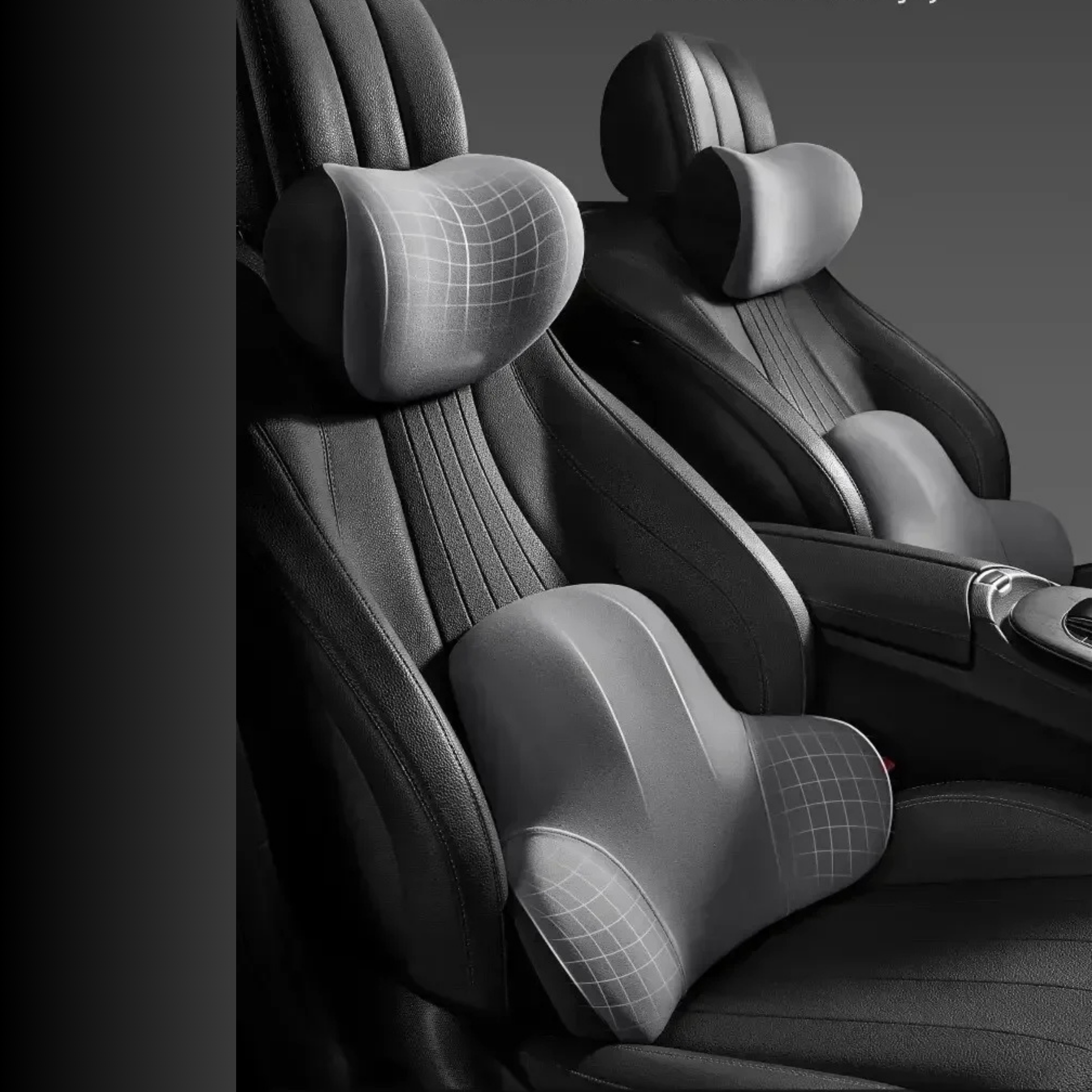 Ergonomic Neck and Lumbar Support Pillow Set for Car