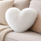 Fluffy Heart Decorative Pillow