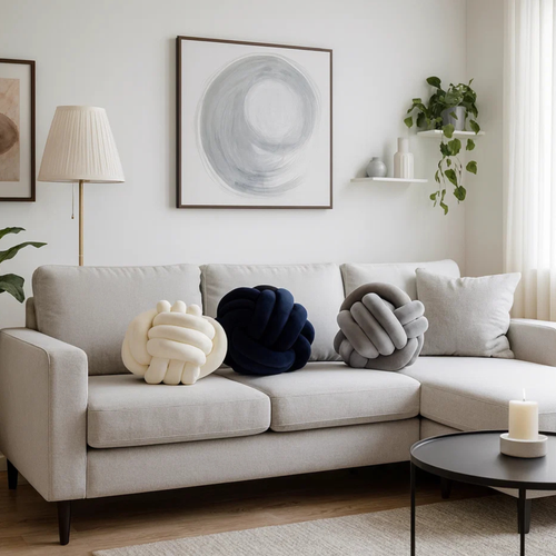 Knotted Ball Throw Pillow