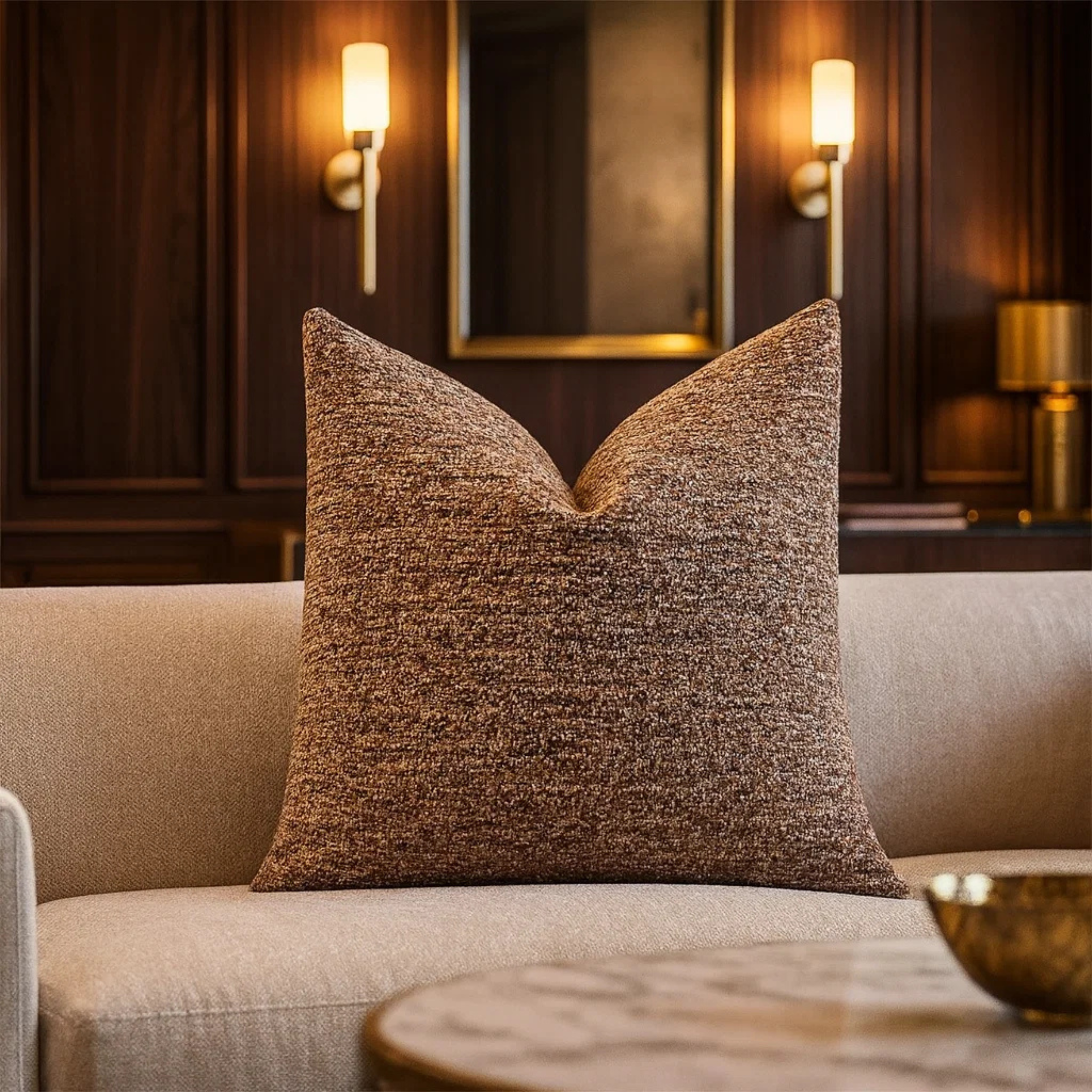 Soft Striped Chenille Throw Pillow Covers