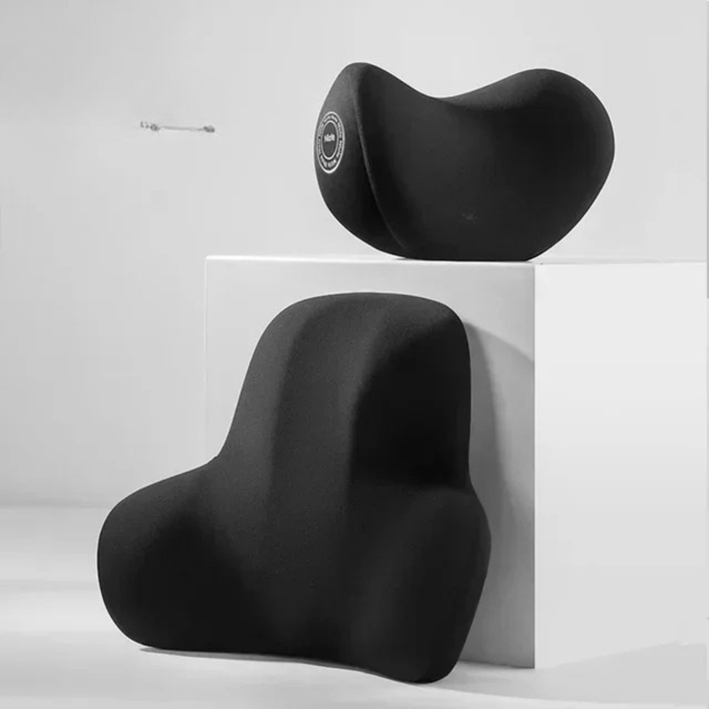 Ergonomic Neck and Lumbar Support Pillow Set for Car