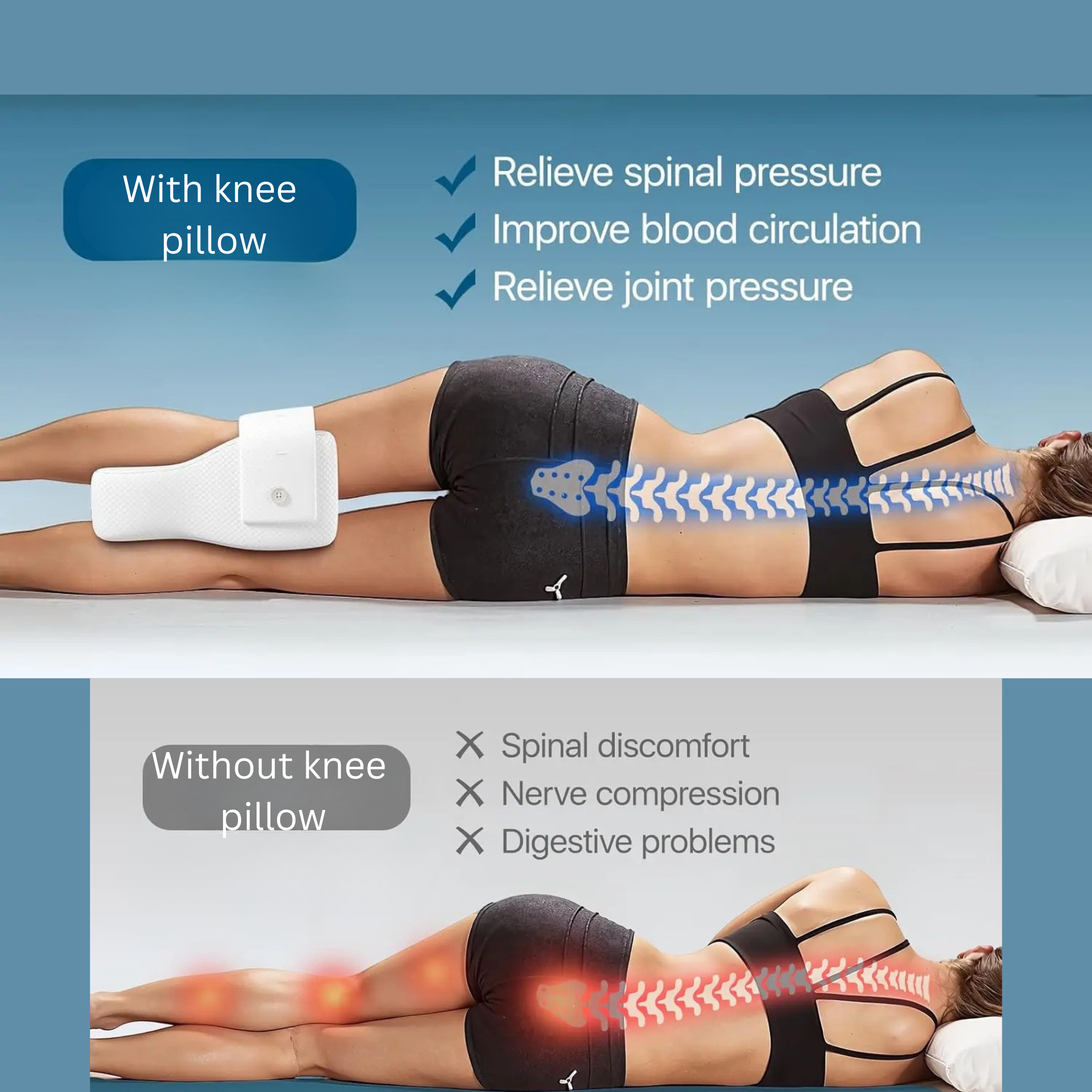 Memory Foam Knee Pillow