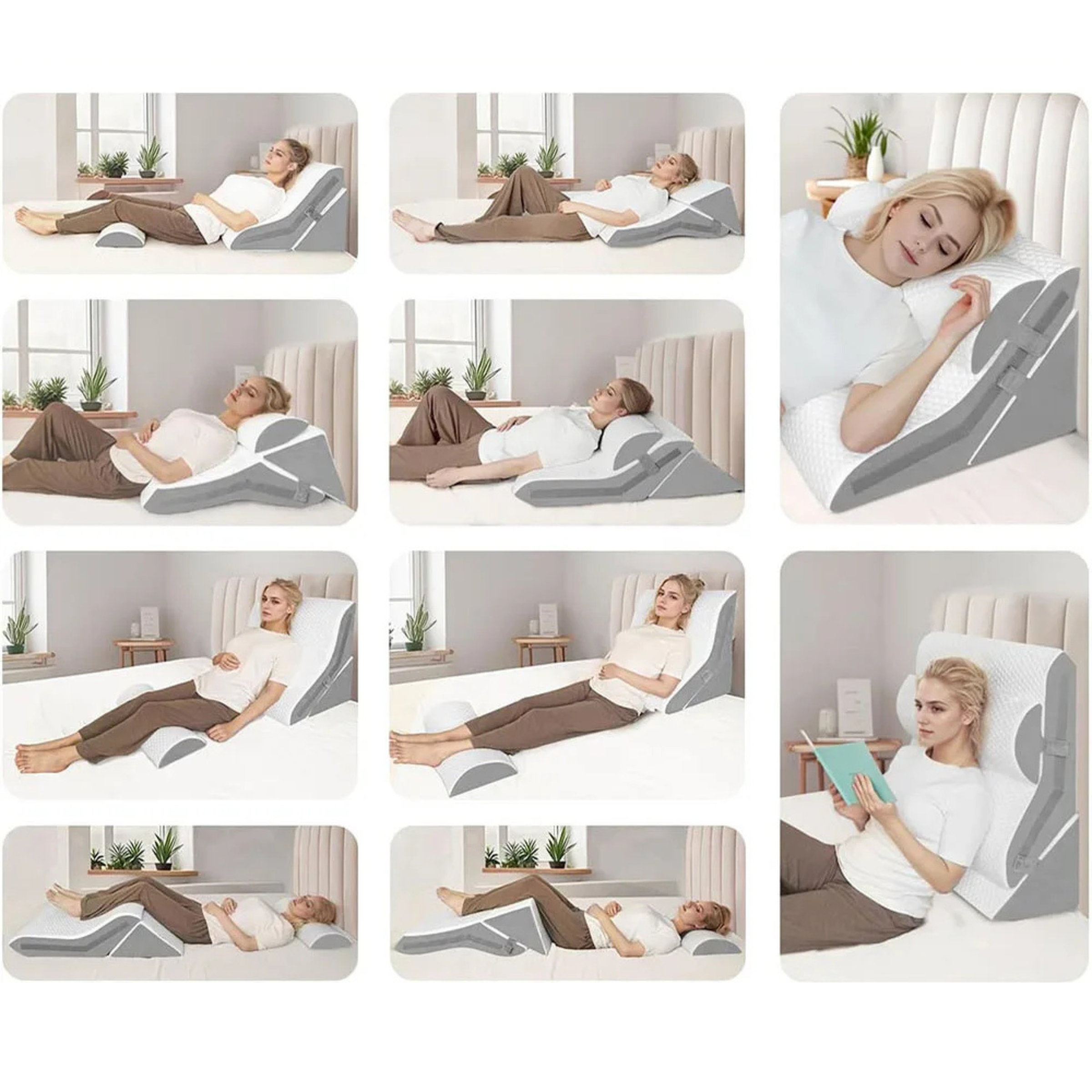 3 Piece Wedge Pillow Set