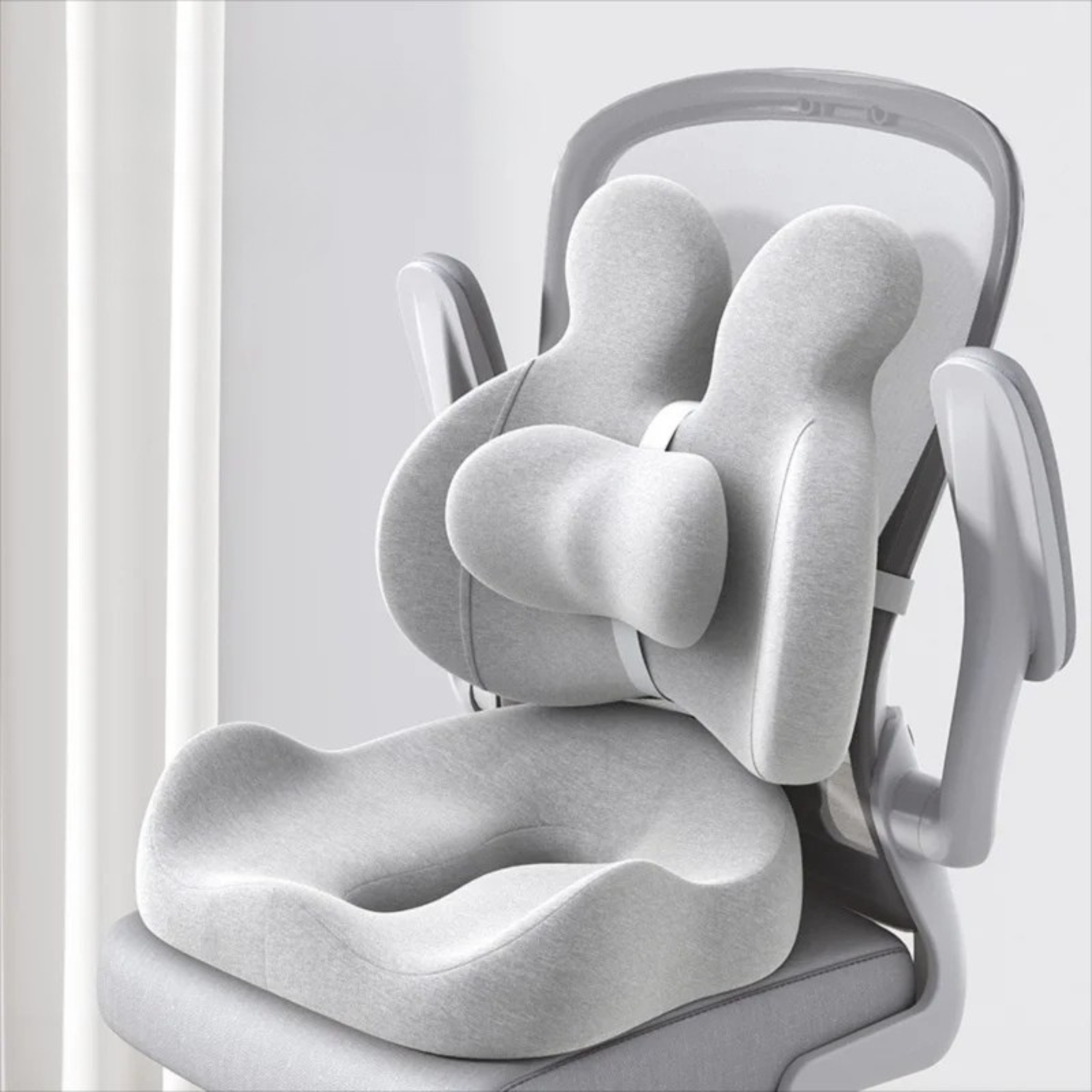 Ergonomic Memory Foam Seat and Lumbar Support Cushion