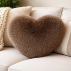 Fluffy Heart Decorative Pillow