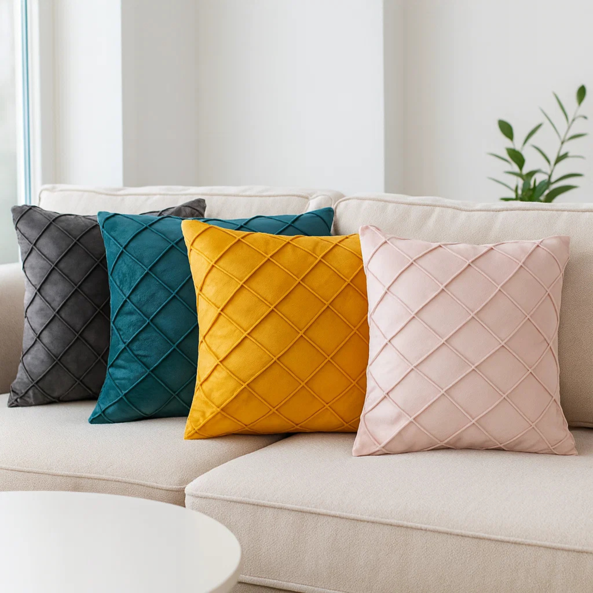 Geometric Velvet Throw Pillow Covers
