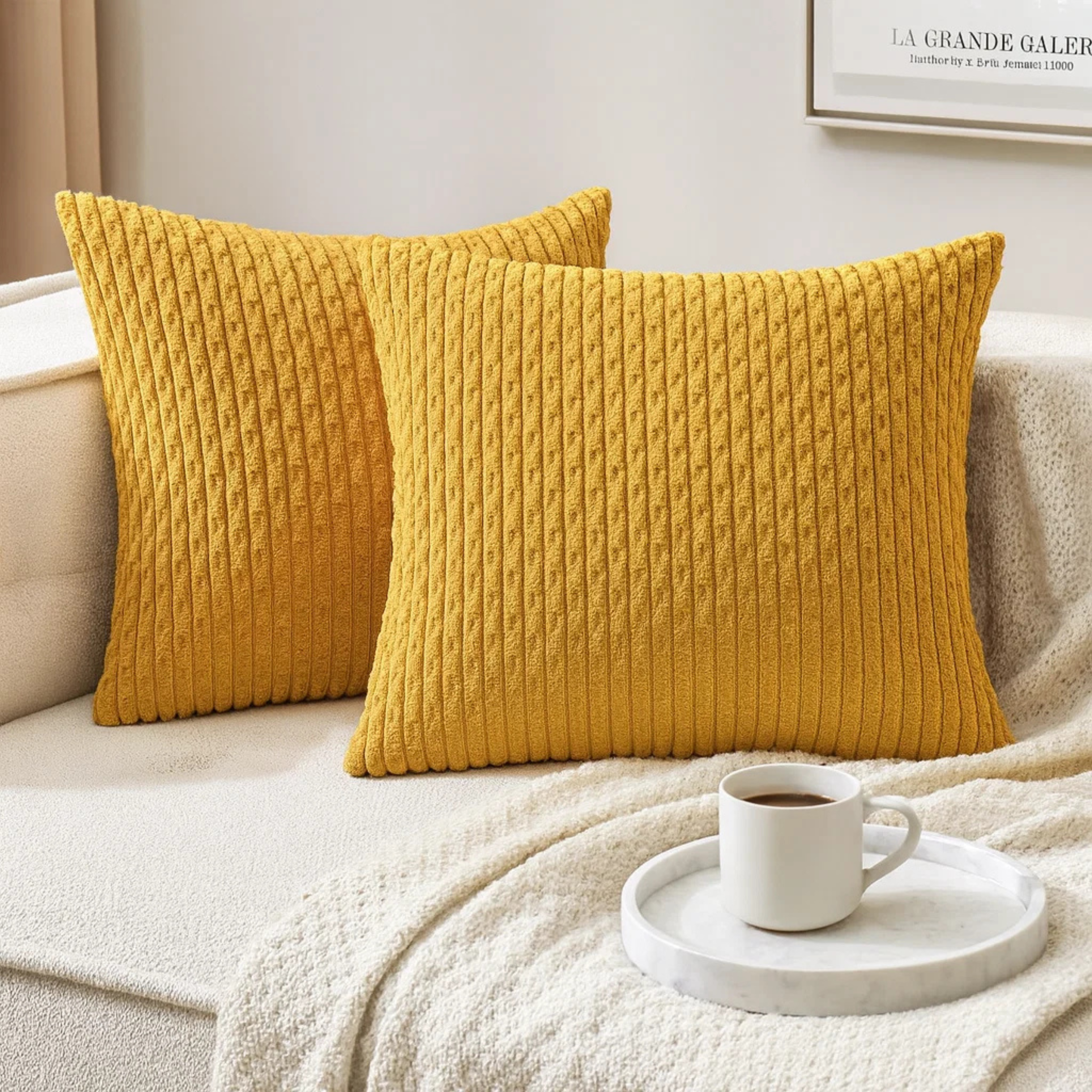 Boho Corduroy Throw Pillow Covers