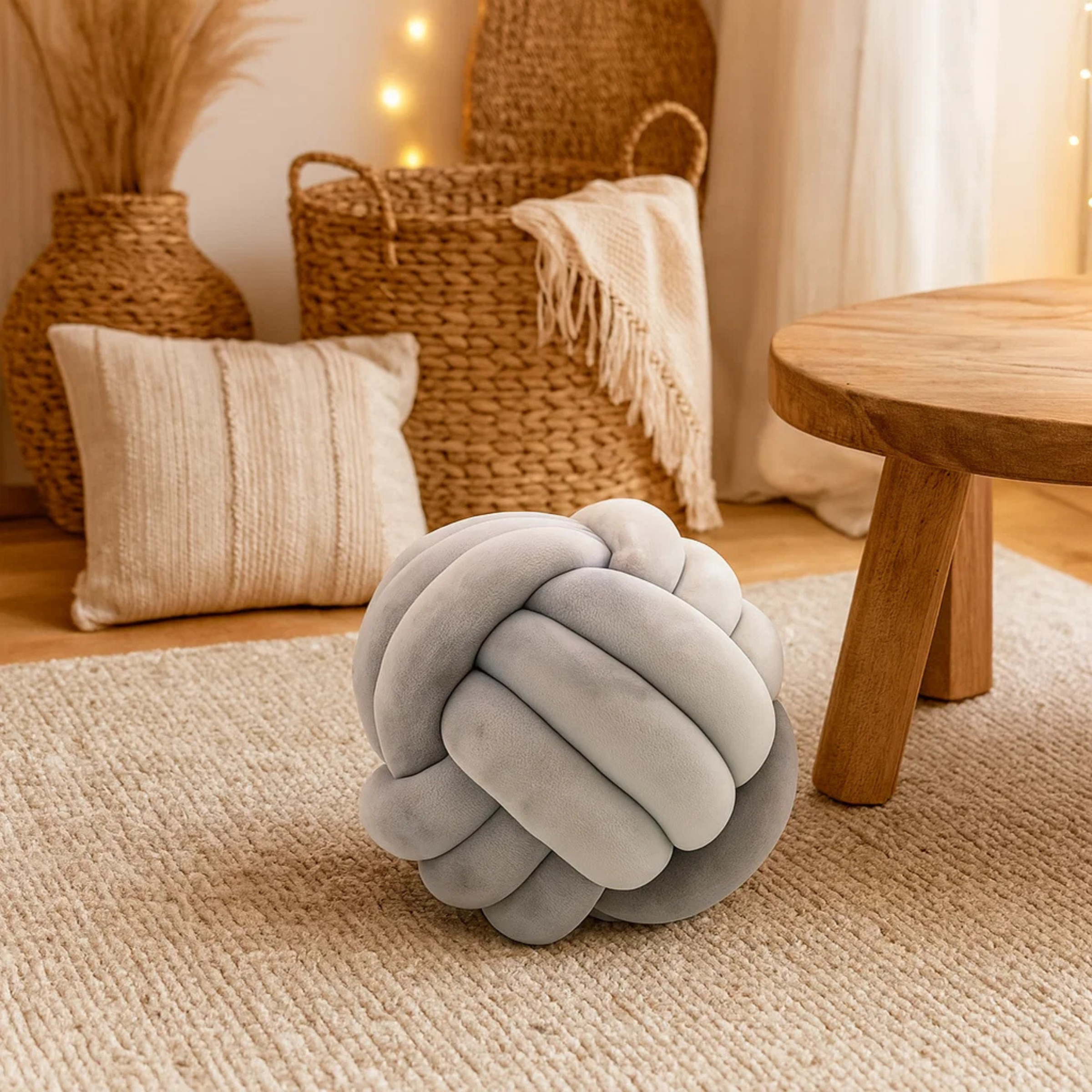 Knotted Ball Throw Pillow