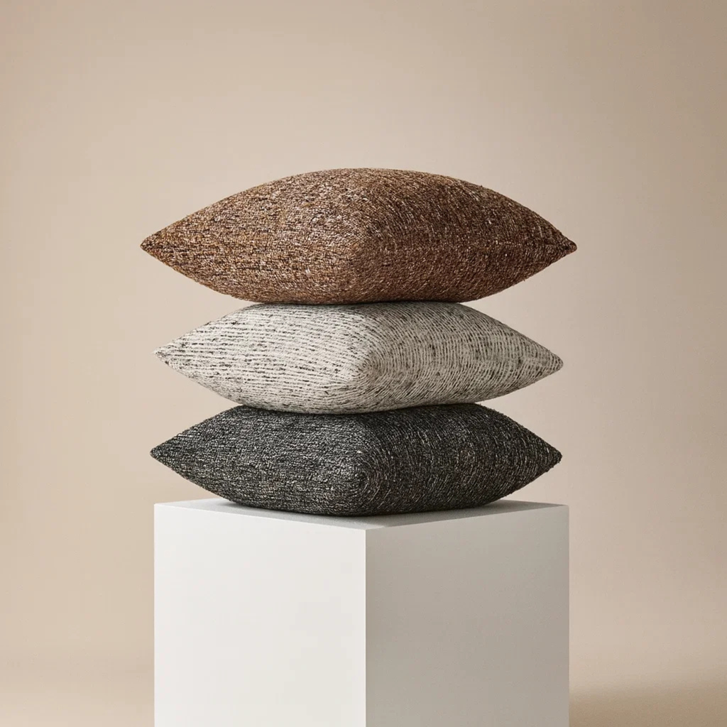 Soft Striped Chenille Throw Pillow Covers