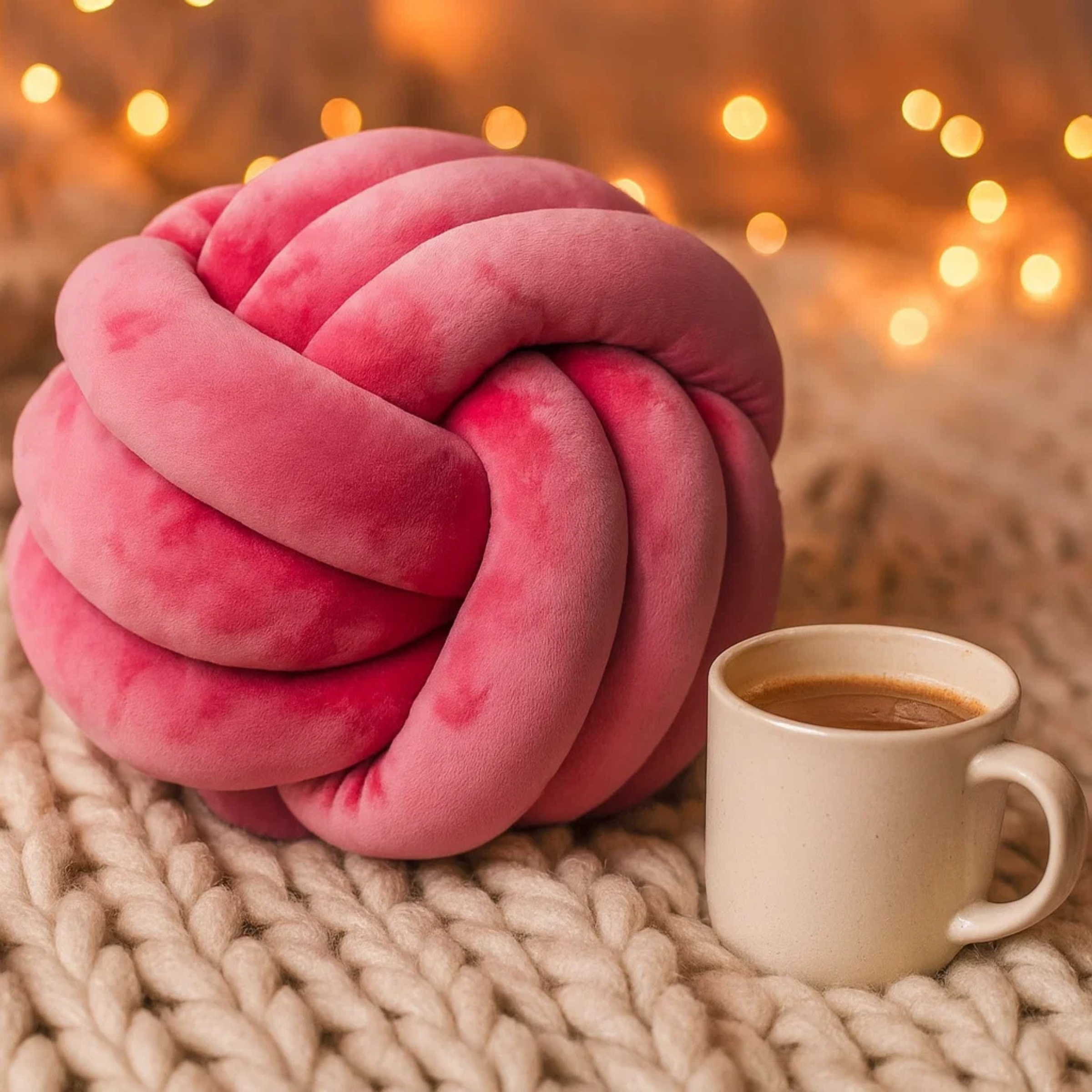 Knotted Ball Throw Pillow