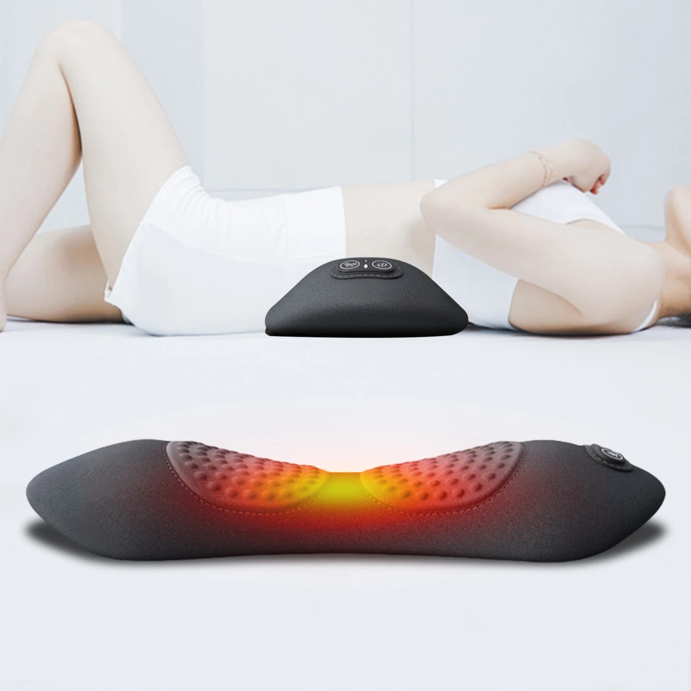 Heated Lumbar Support Massager Pillow