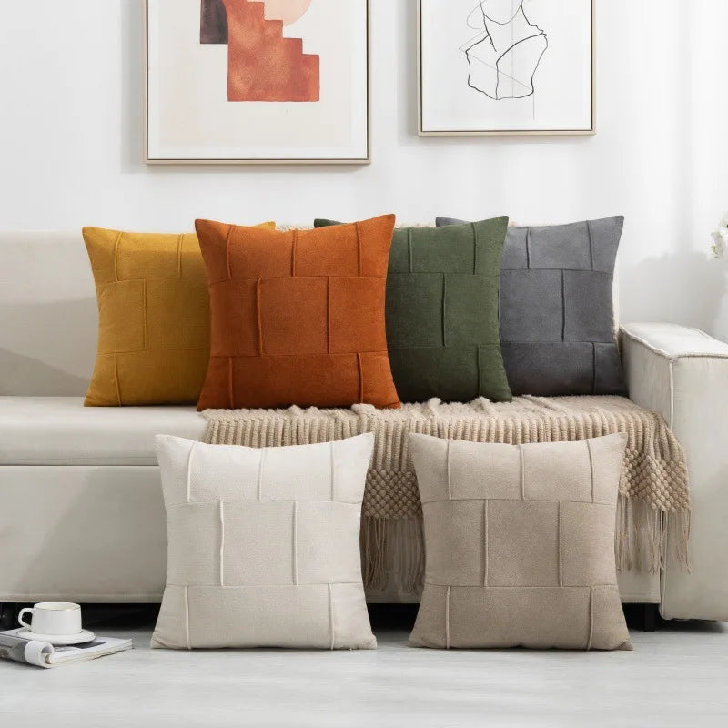 Decorative Pillow Cover Velvet Modern Solid Color 0