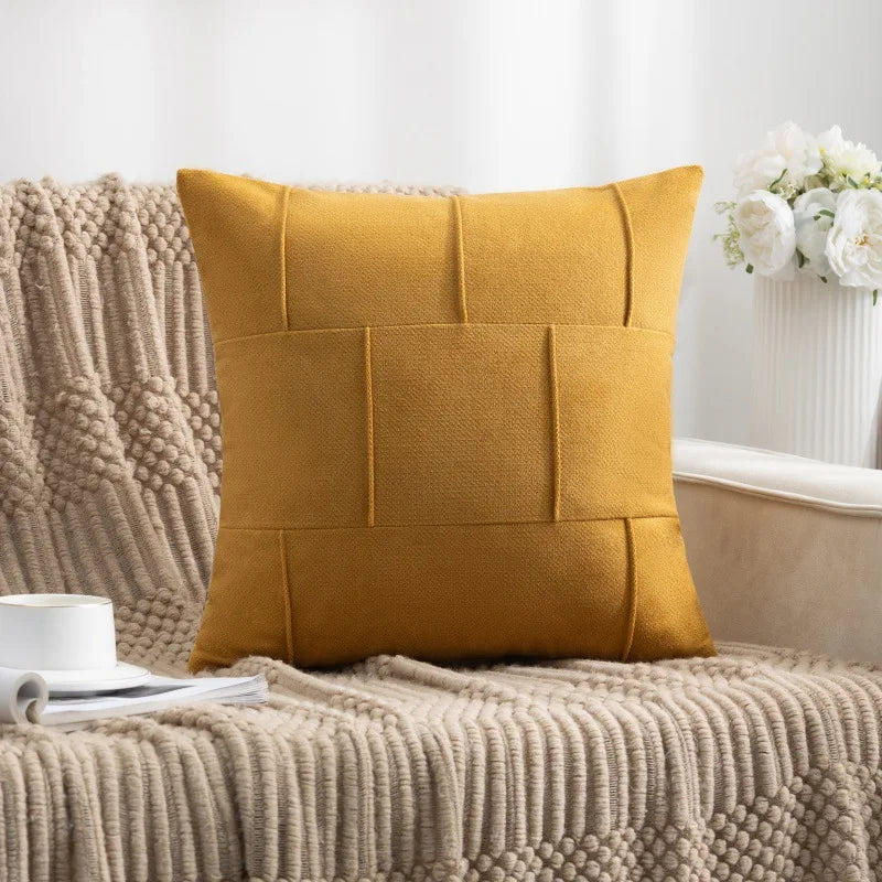Decorative Pillow Cover Velvet Modern Solid Color 1
