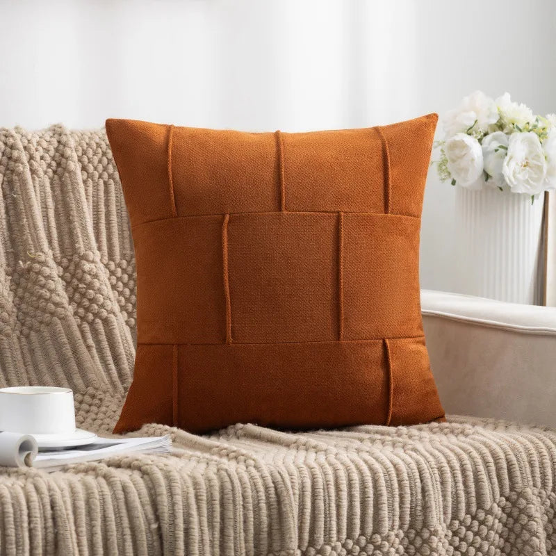 Decorative Pillow Cover Velvet Modern Solid Color 6