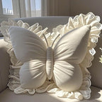 Decorative Throw Pillow 3D Butterfly Design Velvet Fabric 10