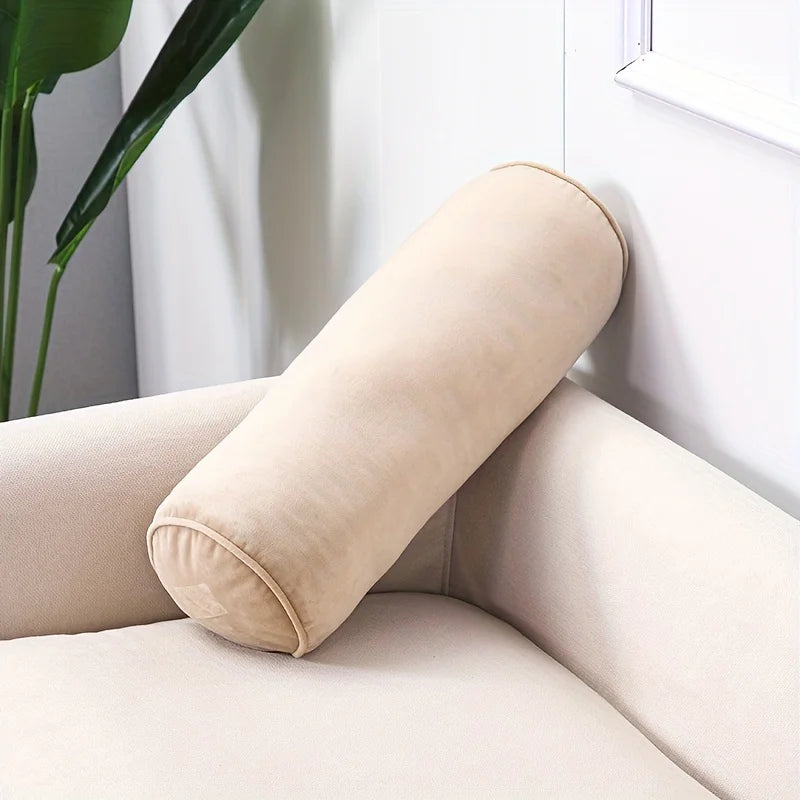 Decorative Throw Pillow Textured Cotton Fabric Cylindrical Shape 10