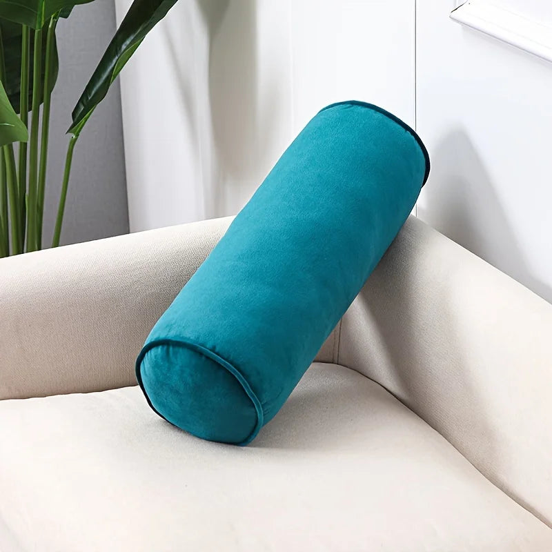 Decorative Throw Pillow Textured Cotton Fabric Cylindrical Shape 6