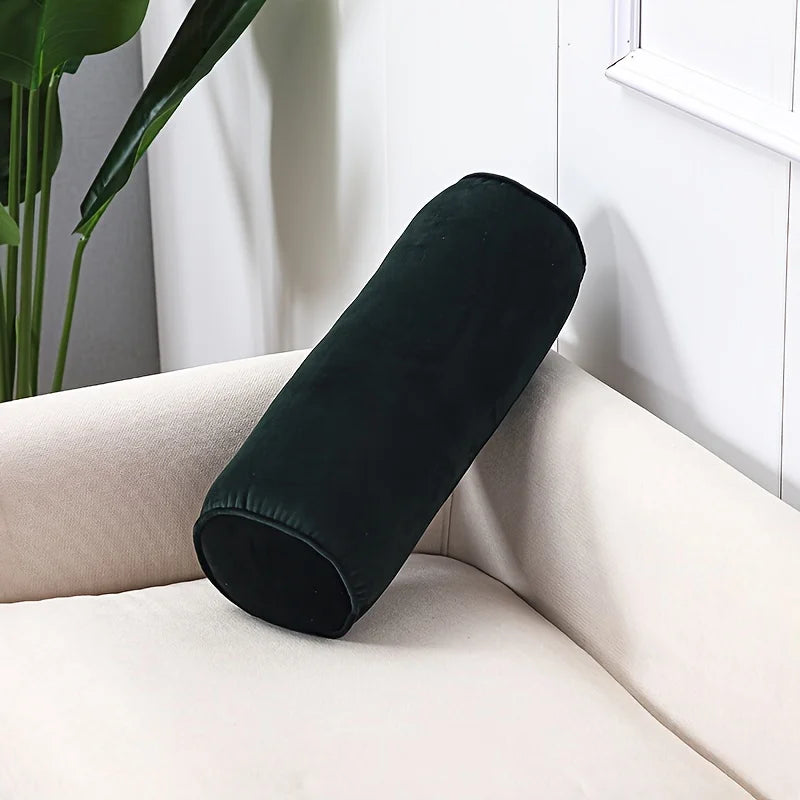 Decorative Throw Pillow Textured Cotton Fabric Cylindrical Shape 7