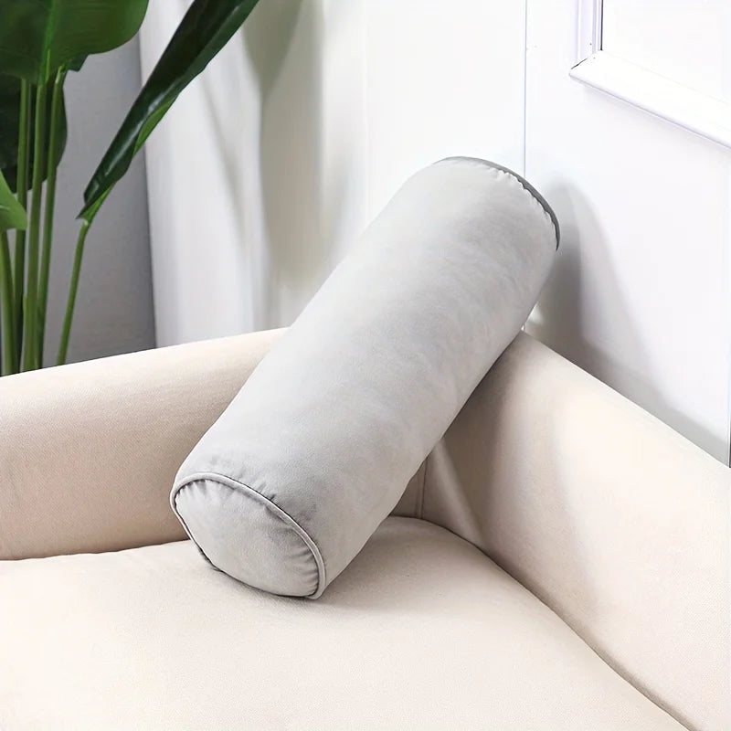 Decorative Throw Pillow Textured Cotton Fabric Cylindrical Shape 8