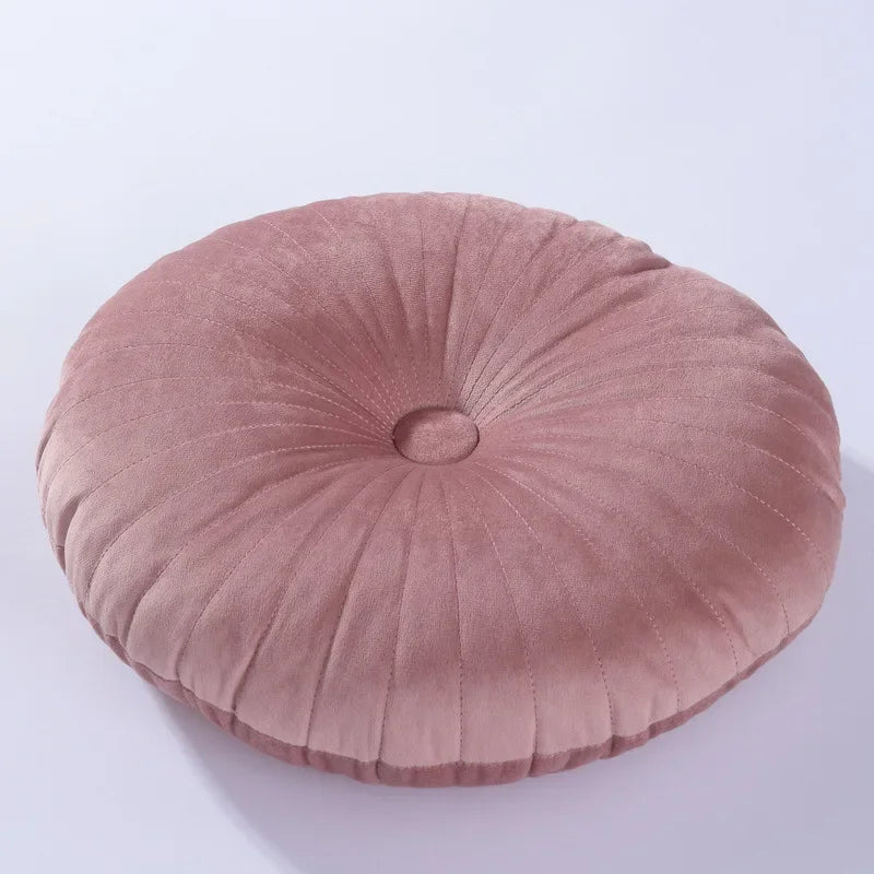 Decorative Throw Pillow Velvet Circular Design Double-Sided Soft Cushion 11