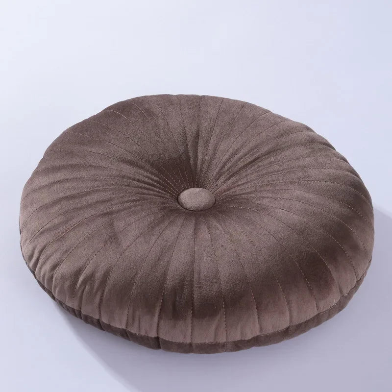 Decorative Throw Pillow Velvet Circular Design Double-Sided Soft Cushion 15