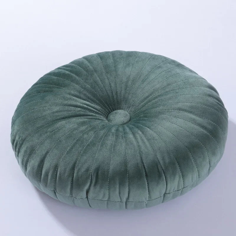 Decorative Throw Pillow Velvet Circular Design Double-Sided Soft Cushion 3