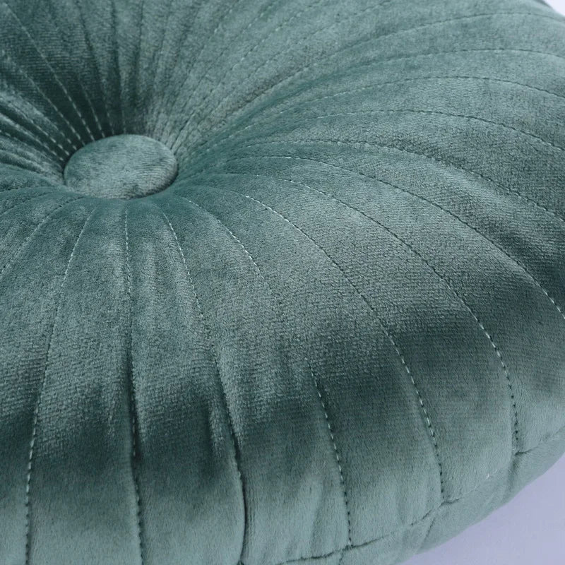 Decorative Throw Pillow Velvet Circular Design Double-Sided Soft Cushion 4
