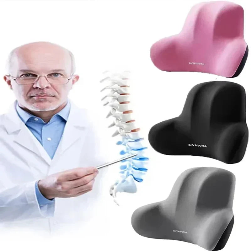 Ergonomic Neck Support Pillow Set Memory Foam for Neck and Lumbar Support 1