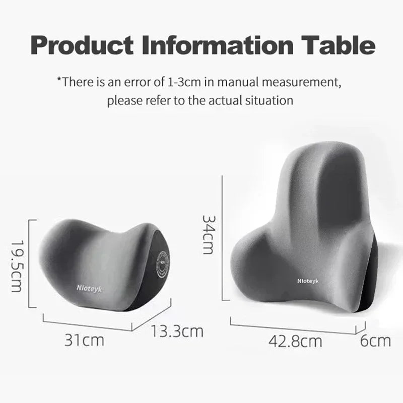 Ergonomic Neck Support Pillow Set Memory Foam for Neck and Lumbar Support 5