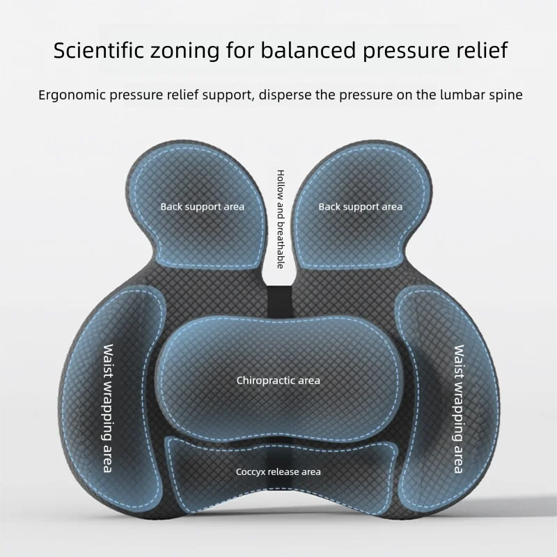 Lumbar Support Pillow Ergonomic Memory Foam Contoured Design for Back Support 1