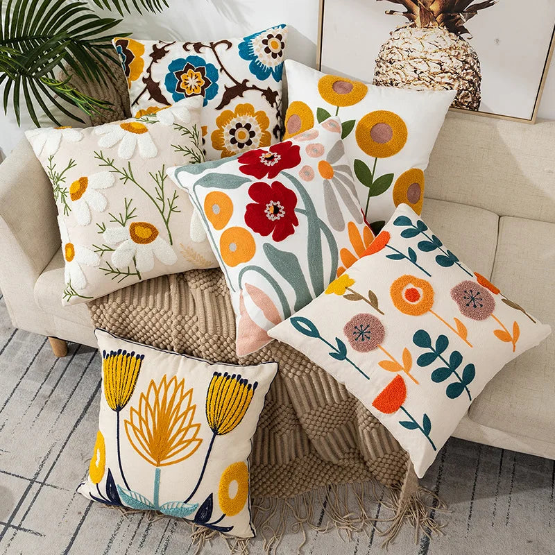 Pillow Cover Cotton Zipper Closure Durable Canvas Backing 0