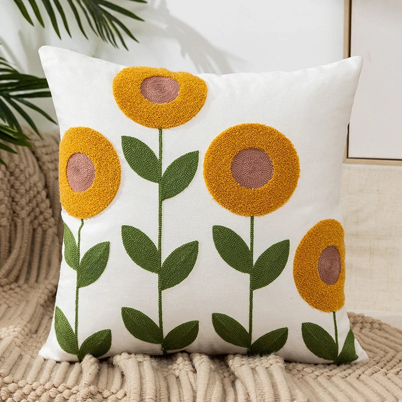 Pillow Cover Cotton Zipper Closure Durable Canvas Backing 1