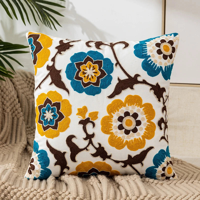 Pillow Cover Cotton Zipper Closure Durable Canvas Backing 7
