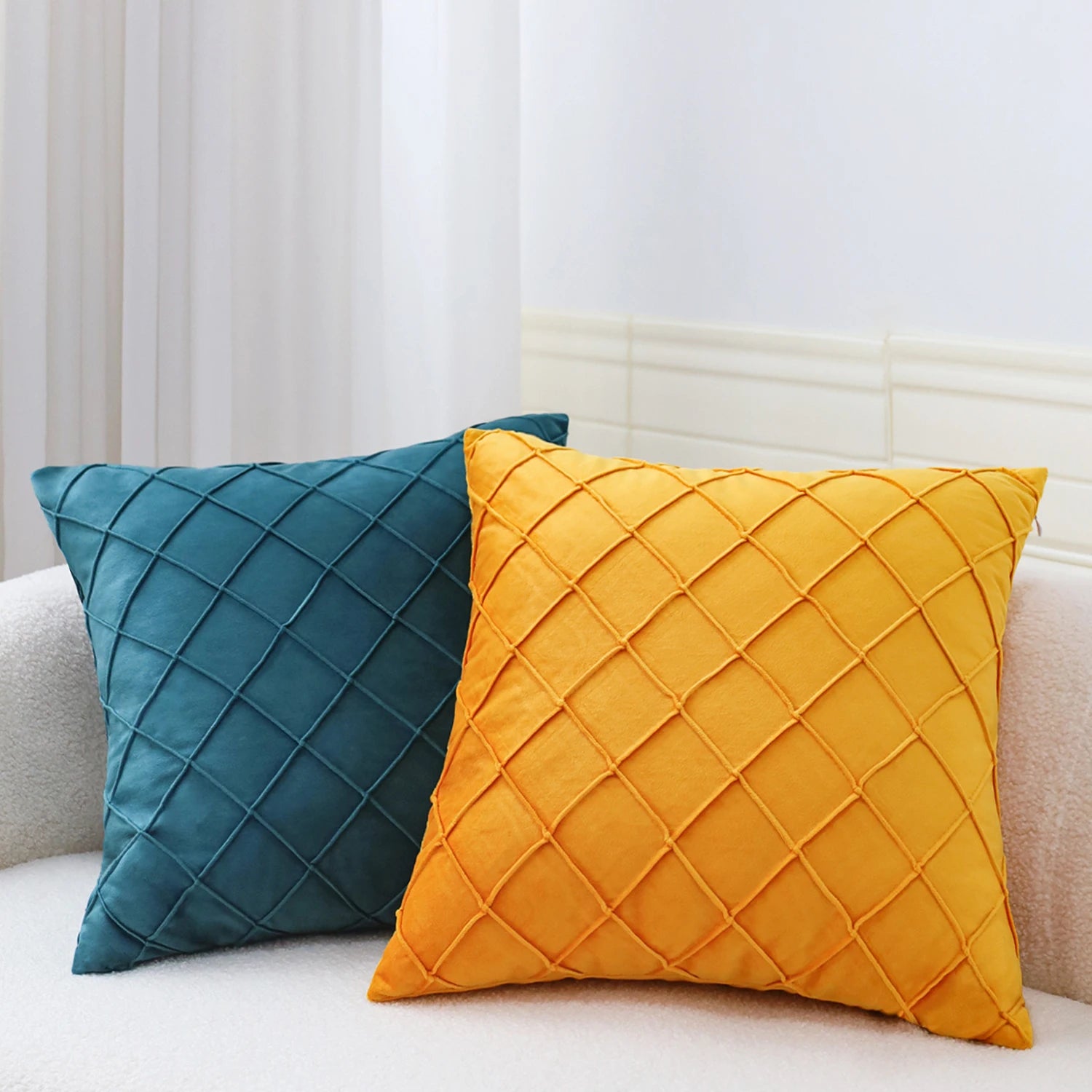 Geometric Velvet Throw Pillow Covers