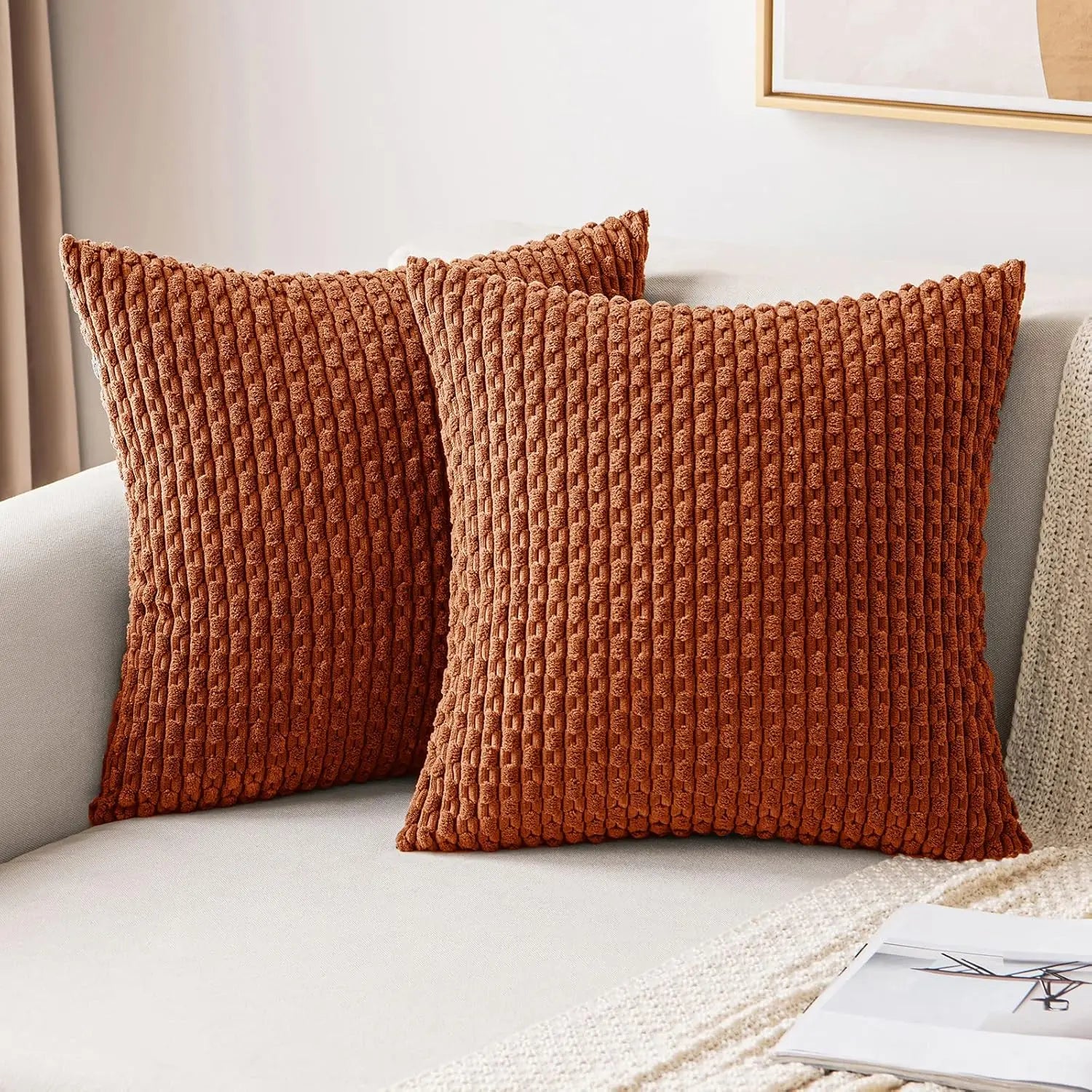 Boho Corduroy Throw Pillow Covers