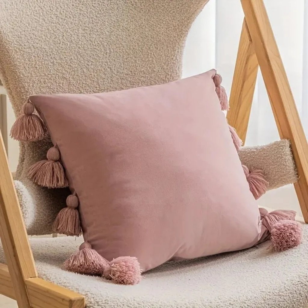 Soft Velvet Boho Decorative Pillow Cover for Sofa & Bed